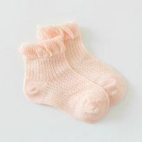 Children's Summer Mesh Breathable Candy Color Newborn Socks  Pink
