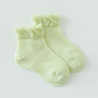 Children's Summer Mesh Breathable Candy Color Newborn Socks  Green