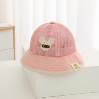 Children's spring and summer cute Mickey Mouse Clubhouse full mesh breathable casual sun hat  Pink