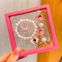Set di gioielli con anello a clip per orecchio con braccialetto di perline per bambini Frozen  Multicolore