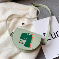 Children's Cute Cartoon Animal Shoulder Messenger Bag Coin Purse  Light Green