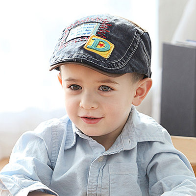 Children's new retro letter casual handsome fashion beret