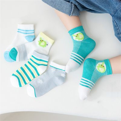 New children's spring and summer mesh thin socks short tube cartoon best-selling student socks boys and girls socks