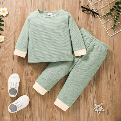 Toddler Girl Solid Color Plain Style Suit