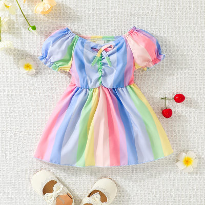 Baby Girl  Elegant Bowknot Gradient Dress