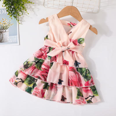 Toddler Girl Sweet Floral Cupcake Dress