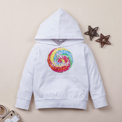 Toddler Girl Pure Cotton Letter Printed Hoodie