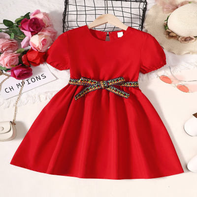 Burgundy Middle and Large Kids Dress