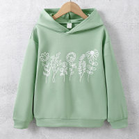 New hooded pullover sweatshirt for girls autumn and winter  Green