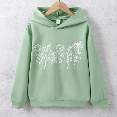 New hooded pullover sweatshirt for girls autumn and winter
