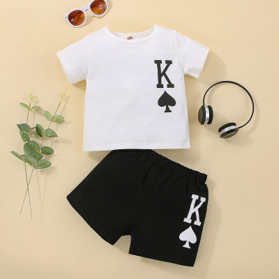 Baby Boy 2 Pieces Letter Pattern T-Shirt & Shorts
