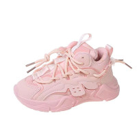 Toddler Solid Color Patchwork Clunky Sneakers  Pink