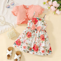 Small floral two piece dress  Pink