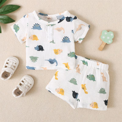 Baby Boy 2 Pieces Dinosaur Pattern T-Shirt & Shorts