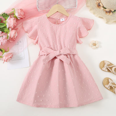 Pink sleeveless dress + belt