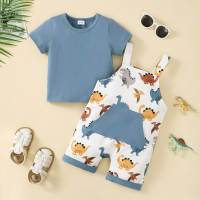 Dinosaurier Overall  Tiefes Blau