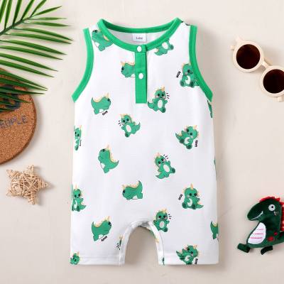 Cute little dinosaur print jumpsuit