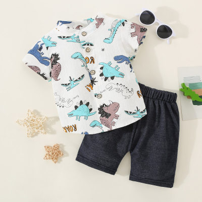 Toddler Pyramid Print Short-sleeve Shirt & Pants