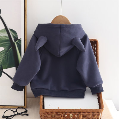 Toddler Boy Solid Color Hooded Casual Sweatshirt