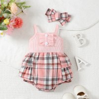 Baby Girls Triangle Bodysuit  Pink