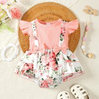Baby girl sleeveless triangle blouse  Pink