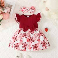 Ärmelloses Kleid für Babymädchen  rot