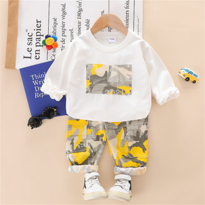 Toddler Camouflage Long-sleeve Sweater & Trousers