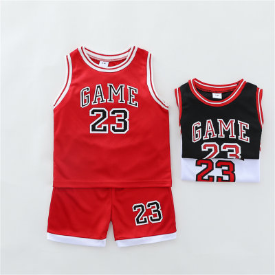 Traje de chaleco de uniforme de baloncesto alfanumérico popular de verano para niños