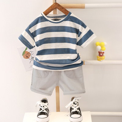 Baby Boy Short-sleeve Striped Top & Shorts