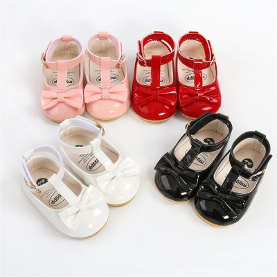 Zapatos de bebé Bowknot de color sólido para bebé