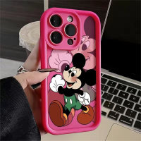 Adulto Mickey Mouse para Apple 15promax novo iphone14pro silicone 13 soft shell ins  Vermelho