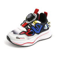Zapatos deportivos para niños 2024 Primavera y otoño Zapatos casuales para niños Botón giratorio Zapatos para correr para niñas Zapatos de malla transpirables para bebés individuales  Negro