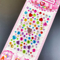 Pegatinas de diamantes de cristal con gemas para niños, pegatinas para el pelo de uñas y cara, diamantes  Multicolor