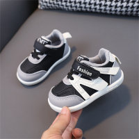 Children's color matching Velcro sneakers  Black