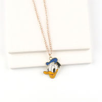 Toddler Cartoon Mickey Mouse Mickey Donald Duck dripping oil alloy necklace  Blue