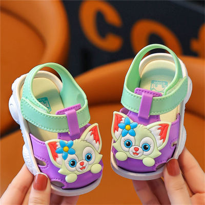 Sandals non-slip soft sole toe cap outer wear anti-collision and anti-kick toddler sandals