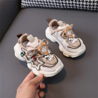 Zapatillas de malla antideslizantes suela suave bebé niña bebé niño zapatos  Caqui