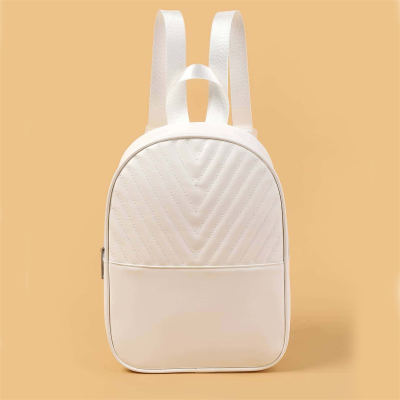 Toddler V-pattern embroidered fashionable backpack with fresh and sweet style