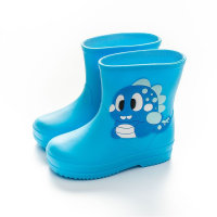 Toddler Solid Color Dinosaur Pattern Rain Boots  Blue