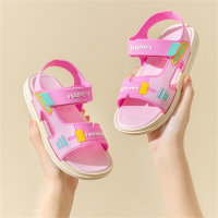 Breathable sandals, fashionable and comfortable beach shoes, soft soles, versatile sports sandals  Pink