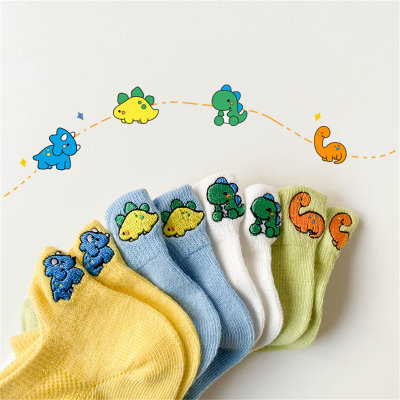4PCS Toddler Boy Cartoon Dinosaur socks
