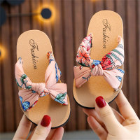 Bohemian style sandals, slippers, sponge, comfortable, soft, casual, indoor and outdoor printed fabric  Pink