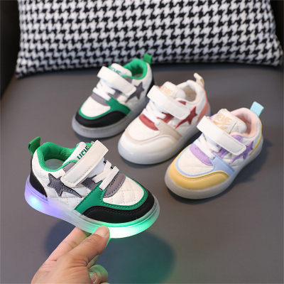 Scarpe luminose sneakers illuminate sneakers casual in pelle