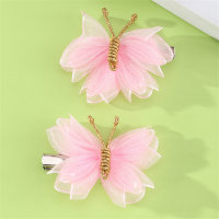 Toddler Girl 2-Piece Butterfly Hair Clip  Pink
