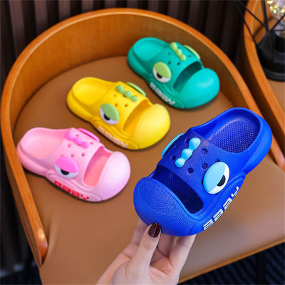 Zapatillas de verano para niñas, fondo suave antideslizante, interior, niños grandes, medianos y pequeños, baño para niños y niñas, zapatillas de medio paquete para bebés y niños