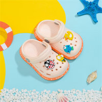 Toddler Color-Block Cartoon Pictures Hole Sandals  Pink