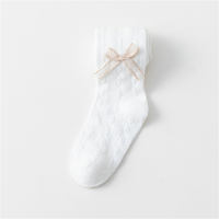 Pantimedias de bebé de verano con patrón fino para niña, calcetines de una pieza para que las niñas usen mallas grandes de PP para bebé  Blanco