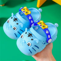 Children's tiger print slippers  Blue