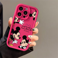Adult Mickey for Apple 15promax new iphone14pro silicone 13 soft case  Pink