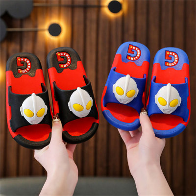 Zapatillas infantiles Ultraman, zapatillas de superman para el hogar antideslizantes de suela blanda para baño